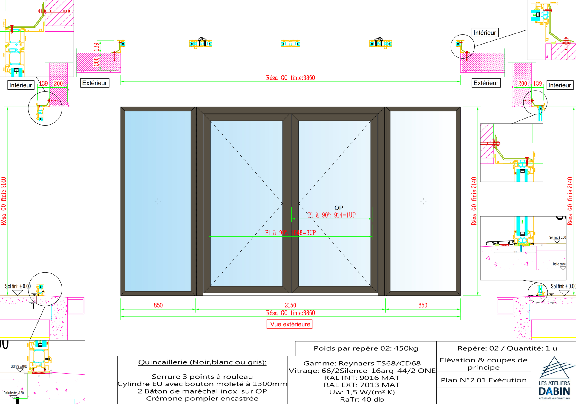 Plan AutoCAD détaillé
