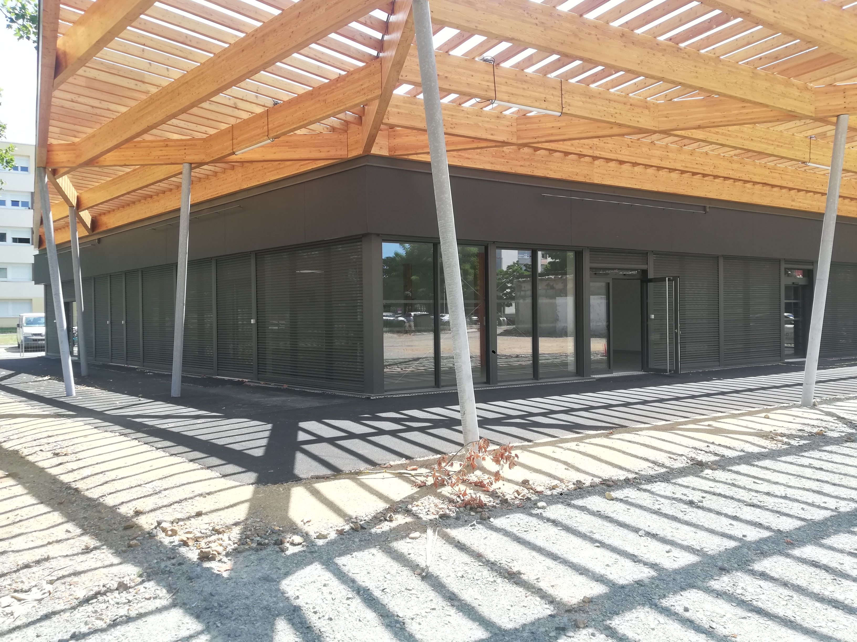 Façade vitrée pergola